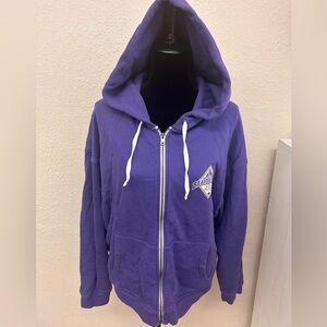 Roots beaver canoe 3x purple zip up hoodie sweater